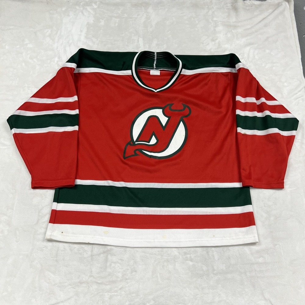 CCM Hockey Jersey Mens XL Red Vintage New Jersey Devils NHL Maska USA